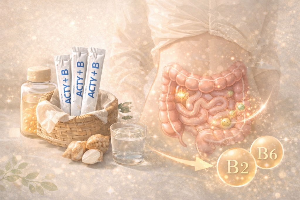 腸内フローラとビタミンサポート